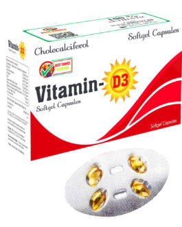 Vitamin D3-Cholecalciferol Pack of 5 x 4 Capsules, Once a Week